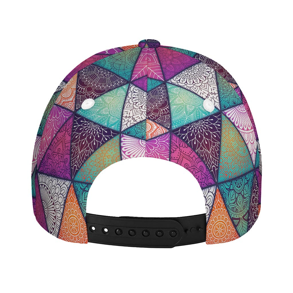 Triangle Bohemian Mandala Pattern Print Baseball Cap