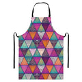 Triangle Bohemian Mandala Pattern Print Bib Apron With Pocket