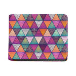 Triangle Bohemian Mandala Pattern Print Bifold Wallet