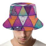 Triangle Bohemian Mandala Pattern Print Bucket Hat