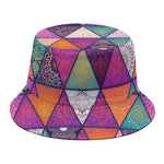 Triangle Bohemian Mandala Pattern Print Bucket Hat