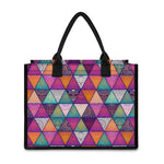 Triangle Bohemian Mandala Pattern Print Canvas Tote Bag