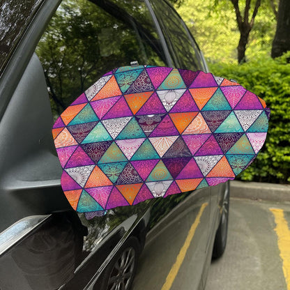 Triangle Bohemian Mandala Pattern Print Car Side Mirror Covers