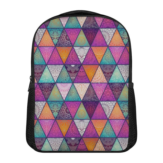 Triangle Bohemian Mandala Pattern Print Casual Backpack