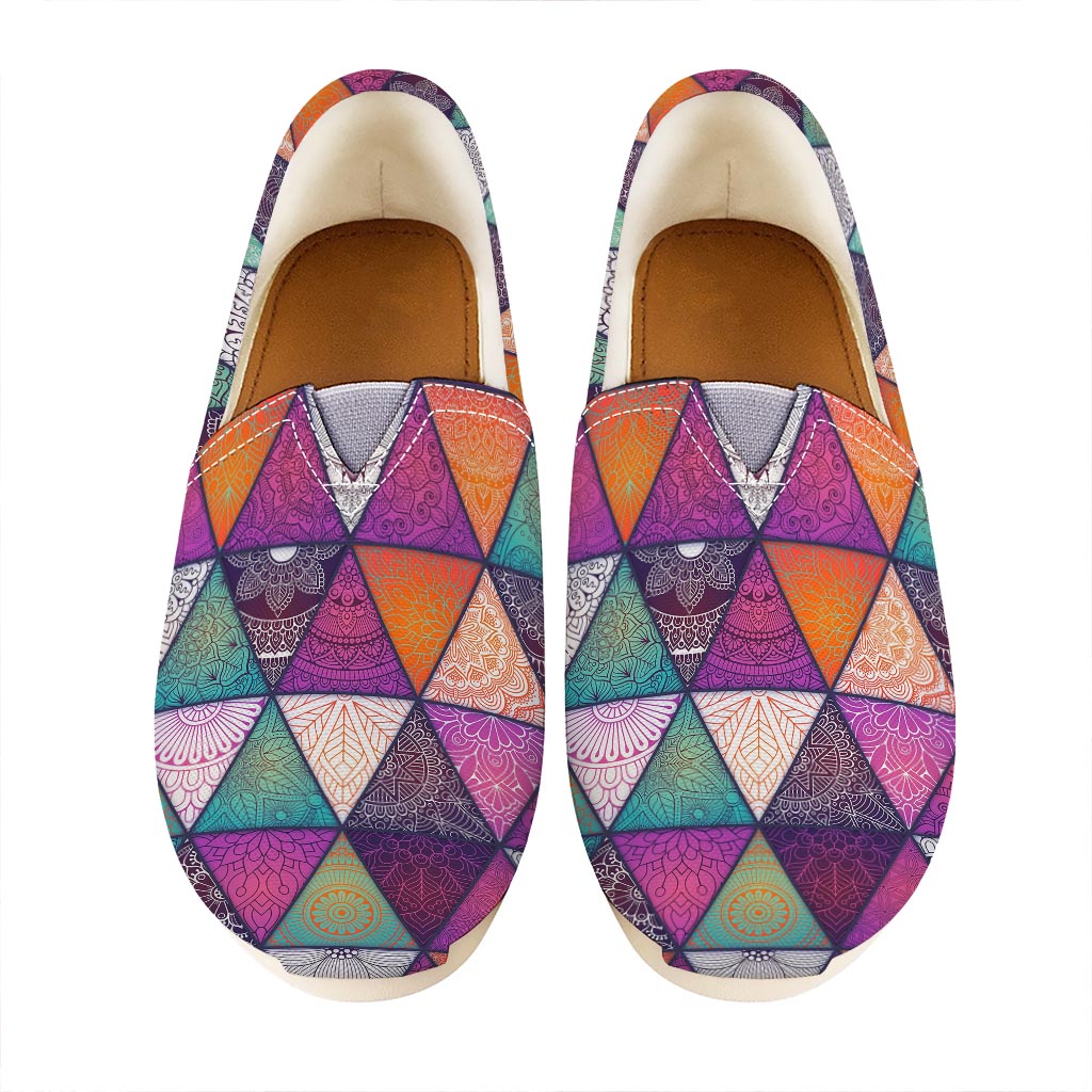 Triangle Bohemian Mandala Pattern Print Casual Shoes