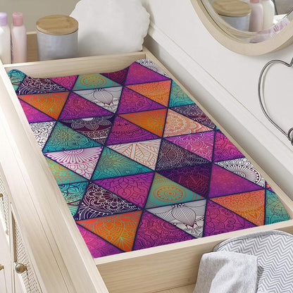 Triangle Bohemian Mandala Pattern Print Changing Pad Cover