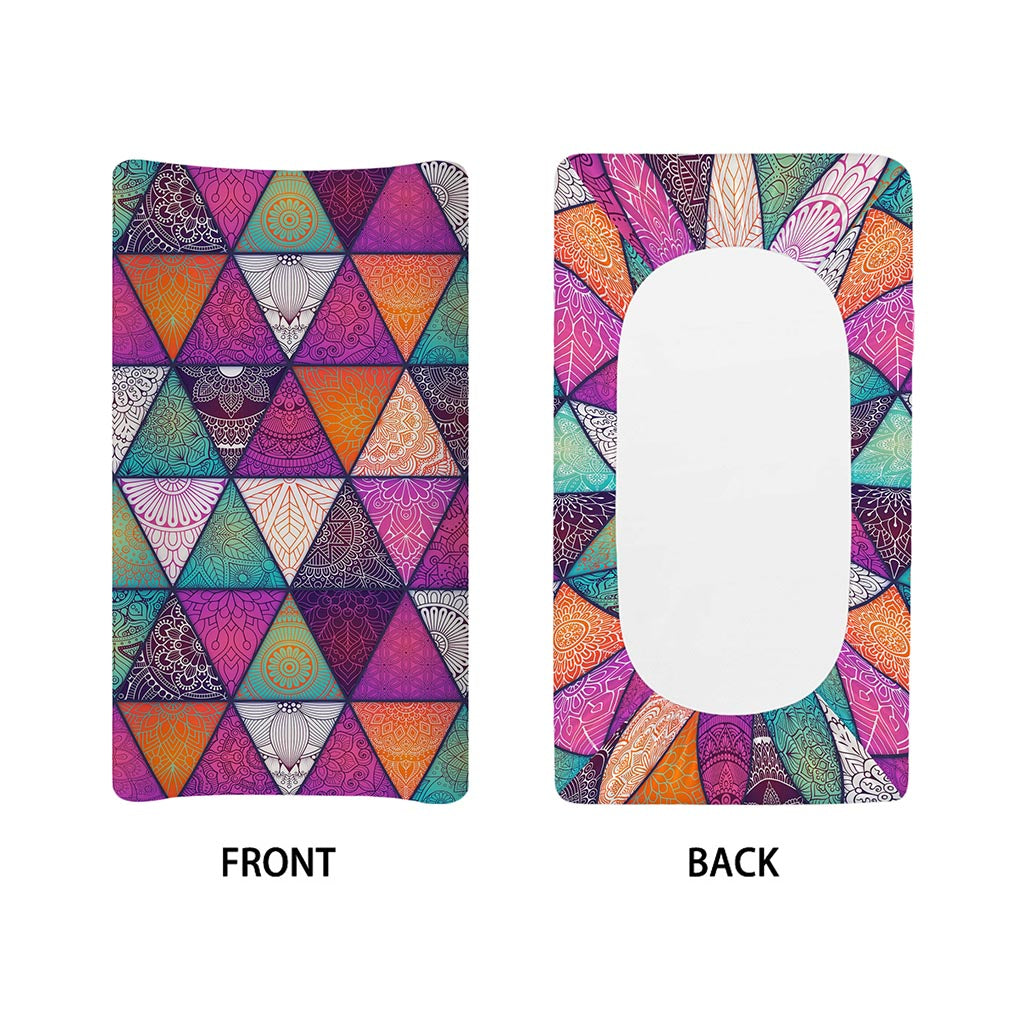 Triangle Bohemian Mandala Pattern Print Changing Pad Cover