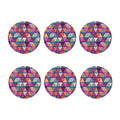 Triangle Bohemian Mandala Pattern Print Coaster Set