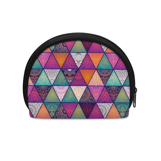 Triangle Bohemian Mandala Pattern Print Coin Purse