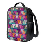 Triangle Bohemian Mandala Pattern Print Crossbody Lunch Bag
