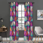 Triangle Bohemian Mandala Pattern Print Curtain