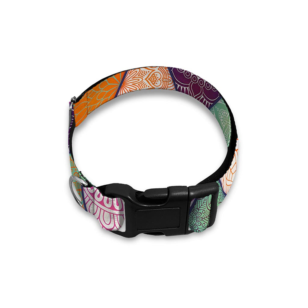 Triangle Bohemian Mandala Pattern Print Dog Collar