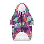 Triangle Bohemian Mandala Pattern Print Dog Zip Up Hoodie