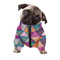 Triangle Bohemian Mandala Pattern Print Dog Zip Up Jacket