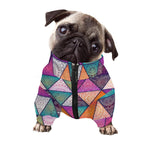 Triangle Bohemian Mandala Pattern Print Dog Zip Up Jacket