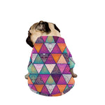Triangle Bohemian Mandala Pattern Print Dog Zip Up Jacket