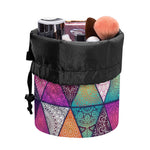 Triangle Bohemian Mandala Pattern Print Drawstring Makeup Bag