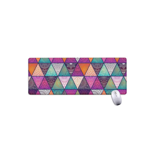 Triangle Bohemian Mandala Pattern Print Extended Mouse Pad