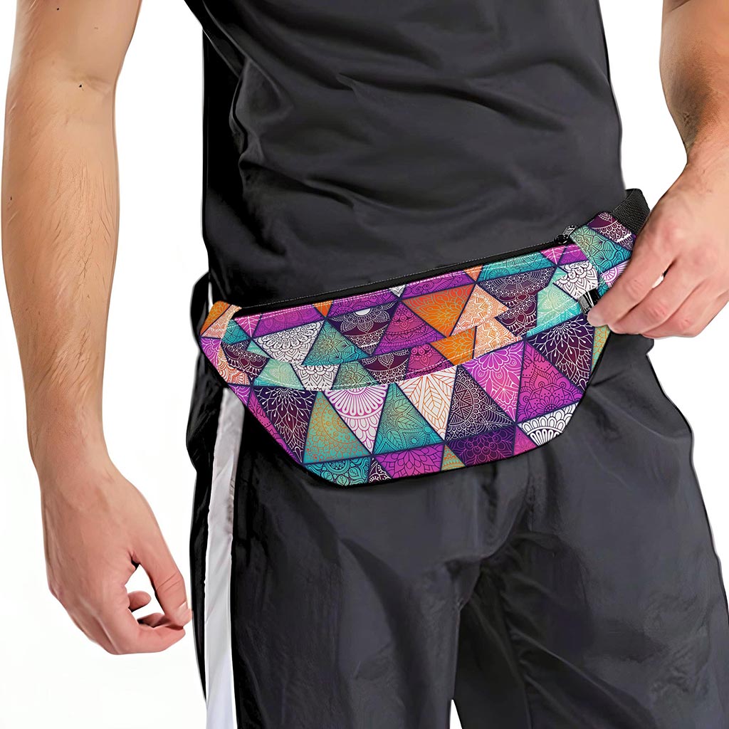 Triangle Bohemian Mandala Pattern Print Fanny Pack