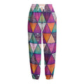 Triangle Bohemian Mandala Pattern Print Fleece Lined Knit Pants