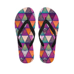 Triangle Bohemian Mandala Pattern Print Flip Flops