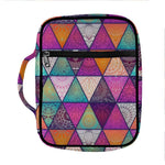 Triangle Bohemian Mandala Pattern Print Front Pocket Bible Bag