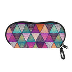 Triangle Bohemian Mandala Pattern Print Glasses Case