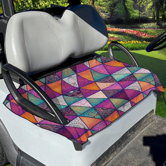 Triangle Bohemian Mandala Pattern Print Golf Cart Seat Cover
