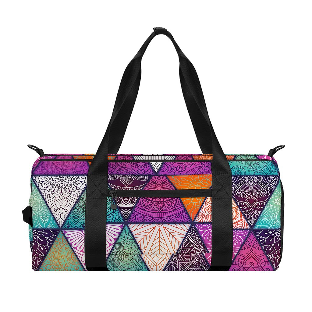 Triangle Bohemian Mandala Pattern Print Gym Bag