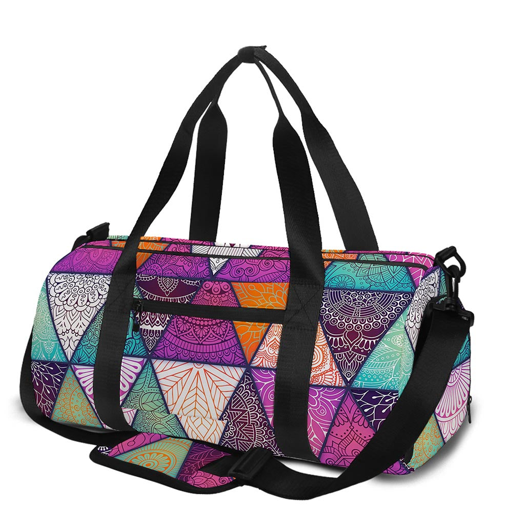 Triangle Bohemian Mandala Pattern Print Gym Bag