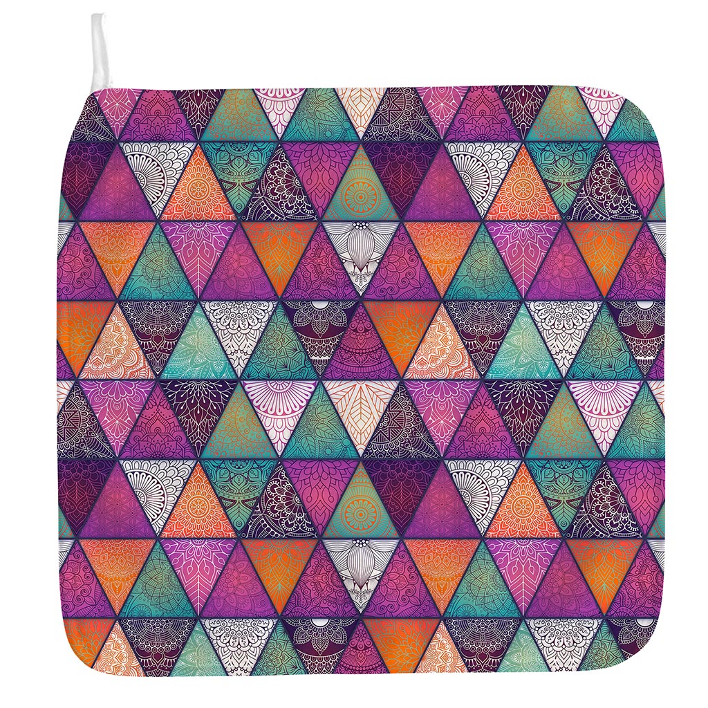 Triangle Bohemian Mandala Pattern Print Hand Towel