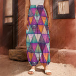 Triangle Bohemian Mandala Pattern Print Harem Pants