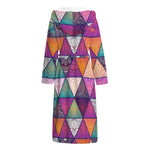 Triangle Bohemian Mandala Pattern Print Hooded Bathrobe