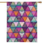 Triangle Bohemian Mandala Pattern Print House Flag