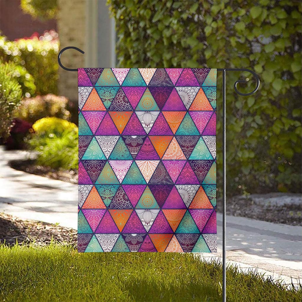 Triangle Bohemian Mandala Pattern Print House Flag