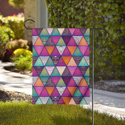 Triangle Bohemian Mandala Pattern Print House Flag