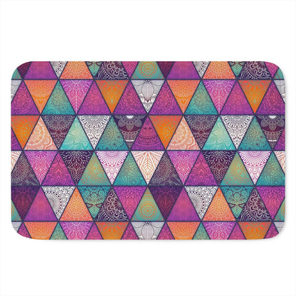 Triangle Bohemian Mandala Pattern Print Indoor Door Mat