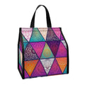 Triangle Bohemian Mandala Pattern Print Insulated Lunch Tote