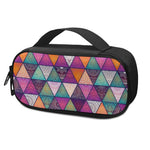 Triangle Bohemian Mandala Pattern Print Insulin Cooler Travel Case