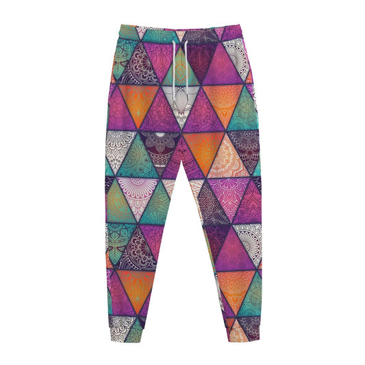 Triangle Bohemian Mandala Pattern Print Jogger Pants