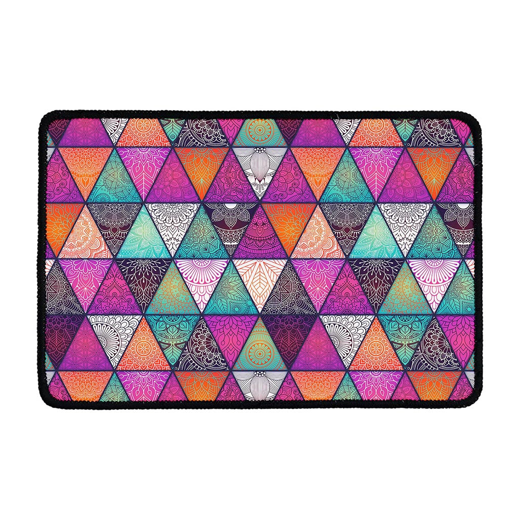 Triangle Bohemian Mandala Pattern Print Kitchen Mat