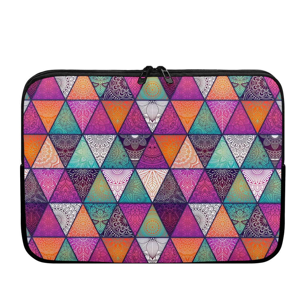 Triangle Bohemian Mandala Pattern Print Laptop Sleeve