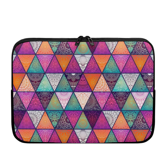 Triangle Bohemian Mandala Pattern Print Laptop Sleeve