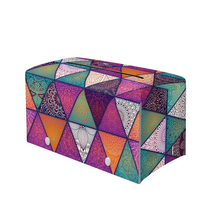 Triangle Bohemian Mandala Pattern Print Leather Tissue Box Cover