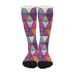 Triangle Bohemian Mandala Pattern Print Long Socks