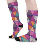 Triangle Bohemian Mandala Pattern Print Long Socks