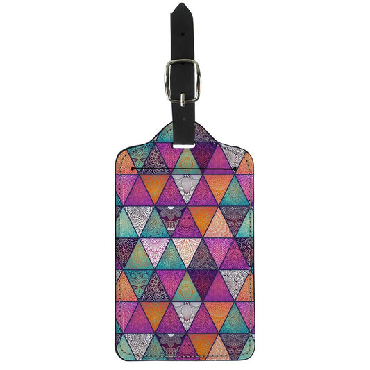 Triangle Bohemian Mandala Pattern Print Luggage Tag