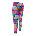Triangle Bohemian Mandala Pattern Print Men's Compression Pants