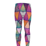 Triangle Bohemian Mandala Pattern Print Men's leggings