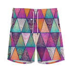 Triangle Bohemian Mandala Pattern Print Men's Sports Shorts